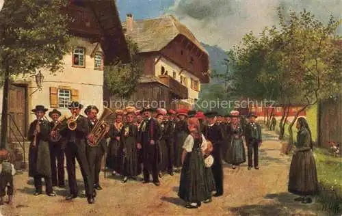 AK / Ansichtskarte HOFFMANN__Heinrich_Kuenstlerkarte Bauernhochzeit 