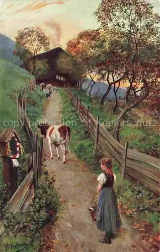 AK / Ansichtskarte HOFFMANN__Heinrich_Kuenstlerkarte Am Abend 