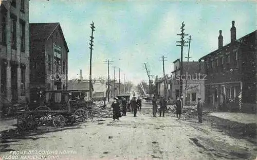 AK / Ansichtskarte  Hamilton Ohio USA Front Street looking north after flood