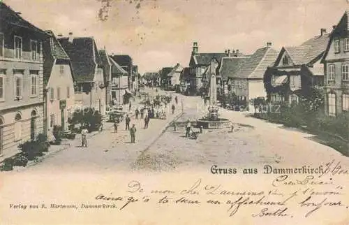 AK / Ansichtskarte Dammerkirch_Elsass_Dannemarie_68_Haut Rhin Hauptstrasse Brunnen 