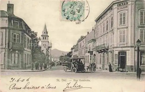 AK / Ansichtskarte St_Die_Saint_Die_88_Vosges Rue Gambetta Voiture 
