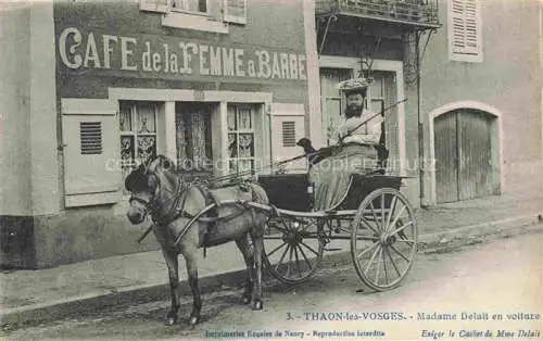 AK / Ansichtskarte Thaon les Vosges_Epinal_88_Vosges Madame Delait en voiture Cafe 