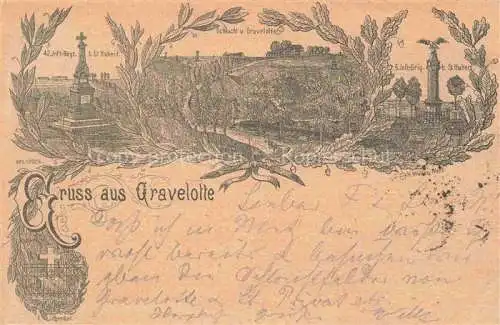 AK / Ansichtskarte Gravelotte_57_Moselle Schlucht von Gravelotte Kriegerdenkmal Kuenstlerkarte Deutsche Reichspost 