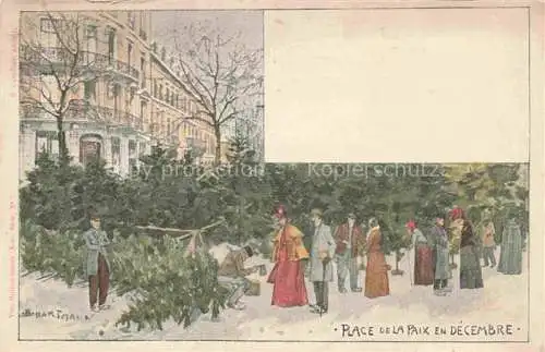 AK / Ansichtskarte MULHOUSE_Muehlhausen_68_Alsace Place de la Paix en Decembre Hartmann Kuenstlerkarte 
