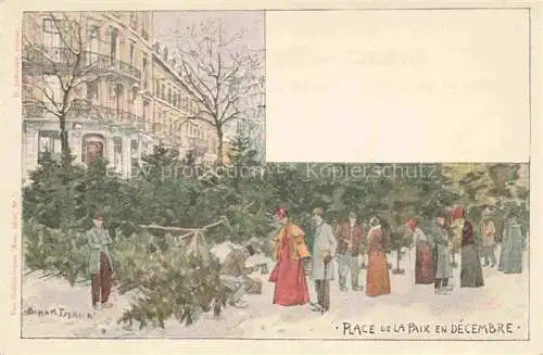 AK / Ansichtskarte MULHOUSE_Muehlhausen_68_Alsace Place de la Paix en decembre Hartmann Kuenstlerkarte 
