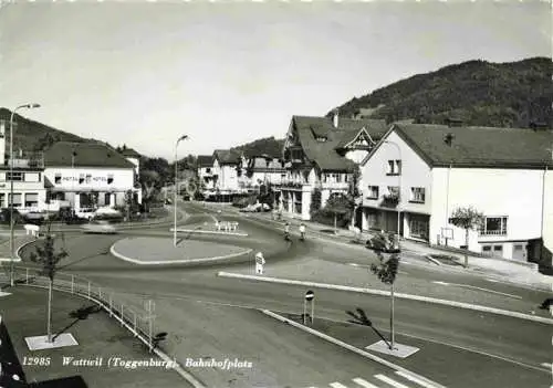 AK / Ansichtskarte Wattwil_SG Bahnhofplatz 