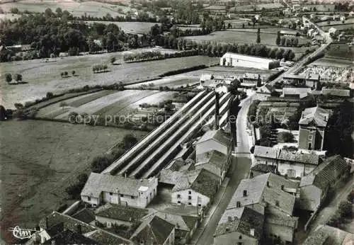 AK / Ansichtskarte Chauffailles_71_Saone et Loire Usine de Tissage et croisement de Vitron vue aerienne 