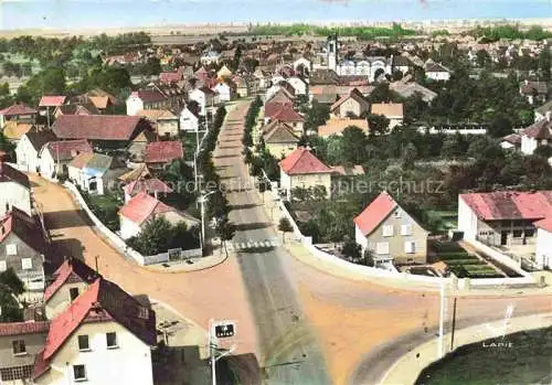 AK / Ansichtskarte Sausheim_Mulhouse_68_Haut Rhin Le centre vue aerienne 