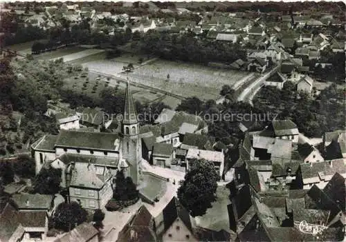 AK / Ansichtskarte Bergholz_Zell Centre Eglise en arriere plan Orschwihr vue aerienne Bergholz Zell