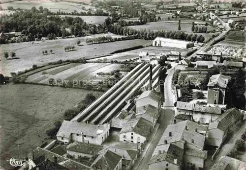 AK / Ansichtskarte Chauffailles_71_Saone et Loire Usine de Tissage et croisement de Vitron vue aerienne 