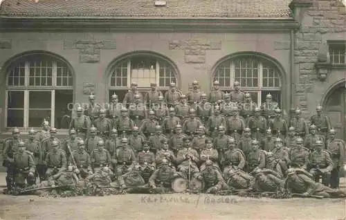 AK / Ansichtskarte  KARLSRUHE Baden Militaer Soldaten Gruppenbild Feldpost