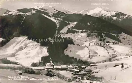 AK / Ansichtskarte  Saalbach -Hinterglemm AT Winterpanorama mit Schattberg-Anstieg und Nordabfahrt Wintersportplatz Alpen