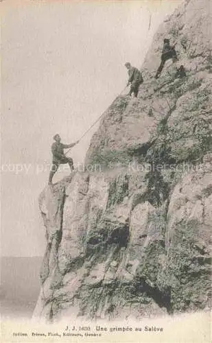 AK / Ansichtskarte  Bergsteigen Klettern Mountaineering Alpinisme Alpinismo-- J.J.Nr.5630 Une grimpee au Saleve 