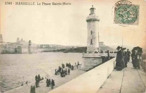 AK / Ansichtskarte  Leuchtturm Lighthouse Faro Phare-- Marseille Le Phare Sainte Marie