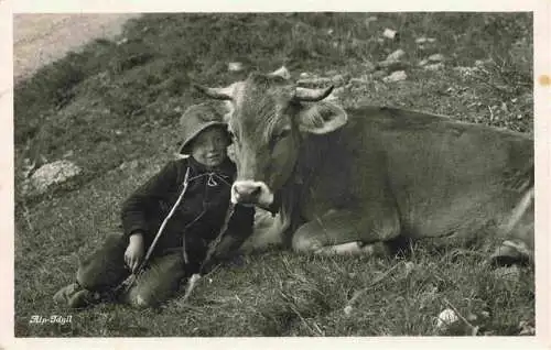 AK / Ansichtskarte  Kuehe Kind Alp-Idyll Zuerich