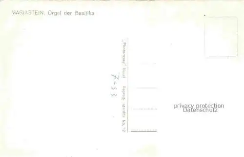 AK / Ansichtskarte  Orgel Kirchenorgel Organ Orgue Mariastein 