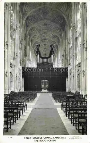 AK / Ansichtskarte  Orgel Kirchenorgel Organ Orgue Kings College Chapel Cambridge The Rood Screen 