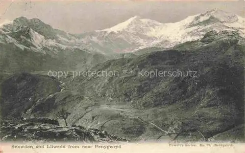 AK / Ansichtskarte  Penygwryd Snowdonia WALES Region UK Panorama Snowdon and Lliwedd