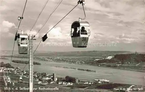 AK / Ansichtskarte  Seilbahn Cable-Car Telepherique Rochuskapelle Ruedesheim am Rhein