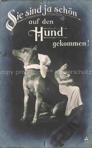 AK / Ansichtskarte  Foto PH Nr. 916 Hund Frau 