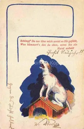 AK / Ansichtskarte  Hunde dogs chiens Bellt litho