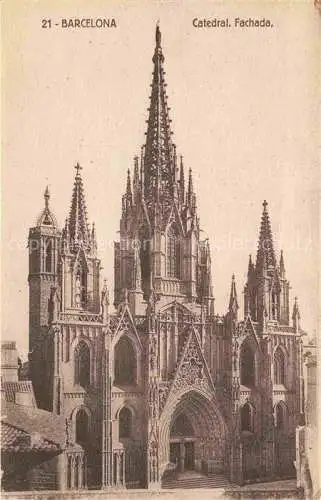 AK / Ansichtskarte  BARCELONA Cataluna ES Catedral fachada