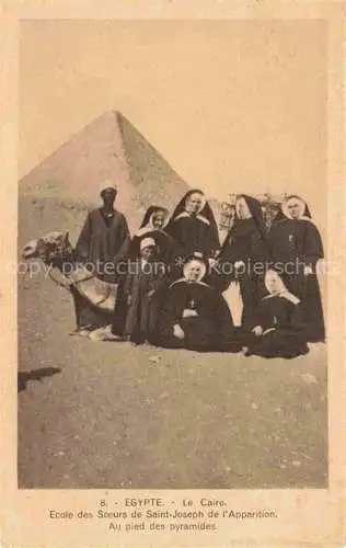 AK / Ansichtskarte  Le Caire  Egypt Ecole des Soeurs de Saint-Joseph de l'Apparition Au pied des pyramides