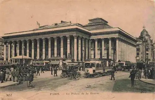 AK / Ansichtskarte  Strassenbahn Tramway-- Paris le Palais de la Bourse
