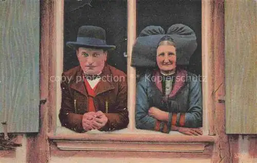 AK / Ansichtskarte  Elsass Alsace Region Bauernfamilie 