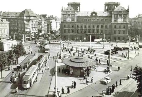 AK / Ansichtskarte  Strassenbahn Tramway-- Dresden Postplatz Telegrafenamrt