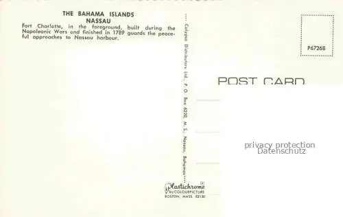 AK / Ansichtskarte  Nassau  Bahamas Fort Charlotte aerial view