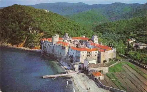 AK / Ansichtskarte  Mount Athos Greece Esphisgmenou Monastery aerial view