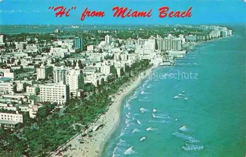 AK / Ansichtskarte  Miami Beach Hotels of Miami Beach Atlantic Ocean aerial view