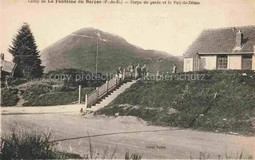 AK / Ansichtskarte  La Fontaine du Berger Orcine Clermont-Ferrand 63 Camp Corps de garde et le Puy-de-Dôme