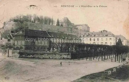 AK / Ansichtskarte  Pontoise 95 Val-d Oise Hôtel Dieu et le château