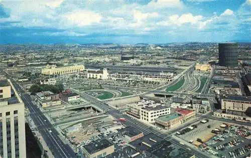 AK / Ansichtskarte  LOS ANGELES California USA Panoramic view showing Freeways Union Station Terminal Annex Post Office