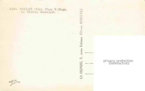 AK / Ansichtskarte  TOULON -sur-Mer 83 Var Place Victor Hugo Théâtre Municipal