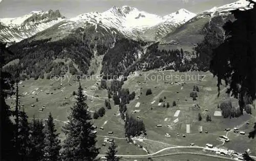 AK / Ansichtskarte  Frauenkirch Davos GR Panorama Blick gegen Laengmatte Matta Stafelalp Amselfluh und Tijer-Flue