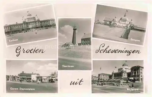 AK / Ansichtskarte  SCHEVENINGEN Den Haag Zuid-Holland NL Kurhaus Gevers Deynootplein Vuurtoren Seinpost Boulevard