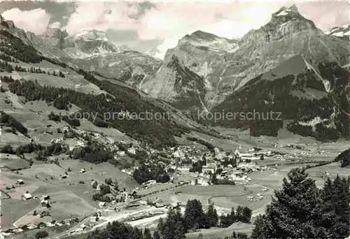 AK / Ansichtskarte  Engelberg  OW Panorama Blick ins Tal mit Hahnen