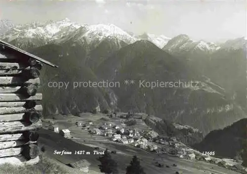 AK / Ansichtskarte  Serfaus Tirol Gesamtansicht mit Alpenpanorama