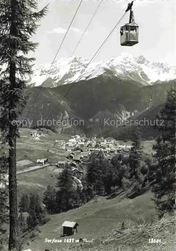 AK / Ansichtskarte  Serfaus Tirol Panorama Blick ins Tal Bergbahn Alpen