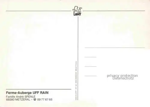 AK / Ansichtskarte  Metzeral Metseral Colmar Alsace 68 Haut-Rhin Ferme-Auberge Uff Rain