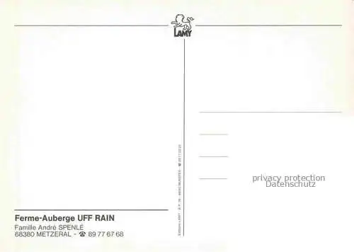 AK / Ansichtskarte  Metzeral Metseral Colmar Alsace 68 Haut-Rhin Ferme-Auberge Uff Rain