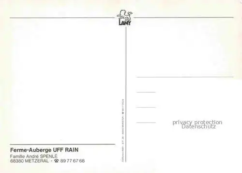 AK / Ansichtskarte  Metzeral Metseral Colmar Alsace 68 Haut-Rhin Ferme-Auberge Uff Rain