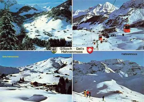 AK / Ansichtskarte  Adelboden BE Winterpanorama Gilbach Geils Gondelbahn Hahnenmoos