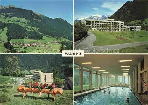 AK / Ansichtskarte  Valens Bad Ragaz SG Panorama Baederklinik Thermalschwimmbad