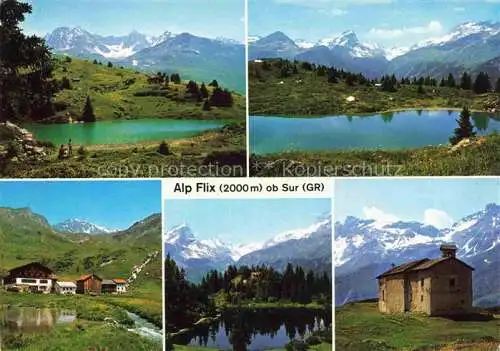 AK / Ansichtskarte  Alp Flix GR Landschaftspanorama Alpen Bergsee Bergkapelle