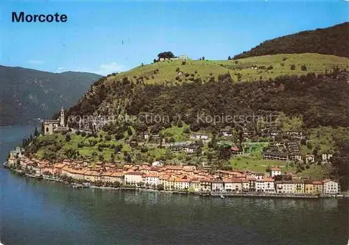 AK / Ansichtskarte  Morcote Lago di Lugano TI Fliegeraufnahme