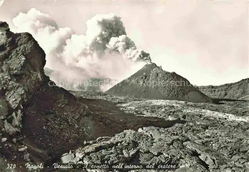 AK / Ansichtskarte  Vulkane Geysire Vulcans Geysers-- Napoli Nespel Der Vesuv Der kleine Kegel im Innern des Kraters